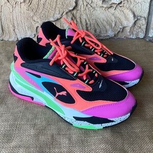 PUMA RS-FAST Block PINK BLACK SNEAKERS SHOES New Size 5 1/2 Sold Out! NWT